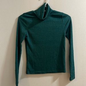 Blue/Green turtleneck long sleeve, Women’s size small, SHEIN brand